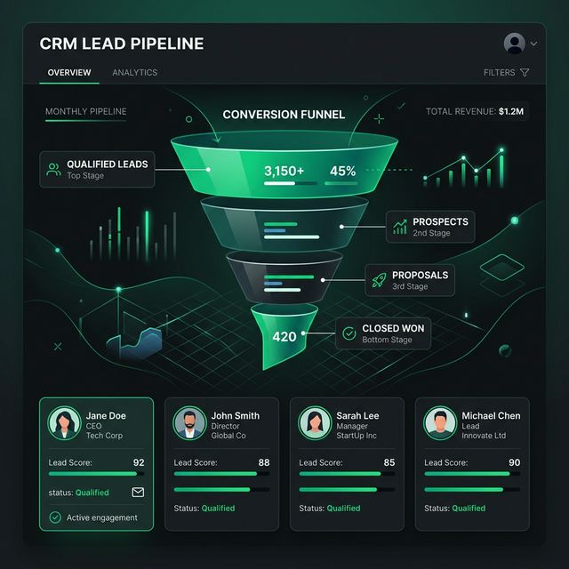 CRM Lead Pipeline Dashboard