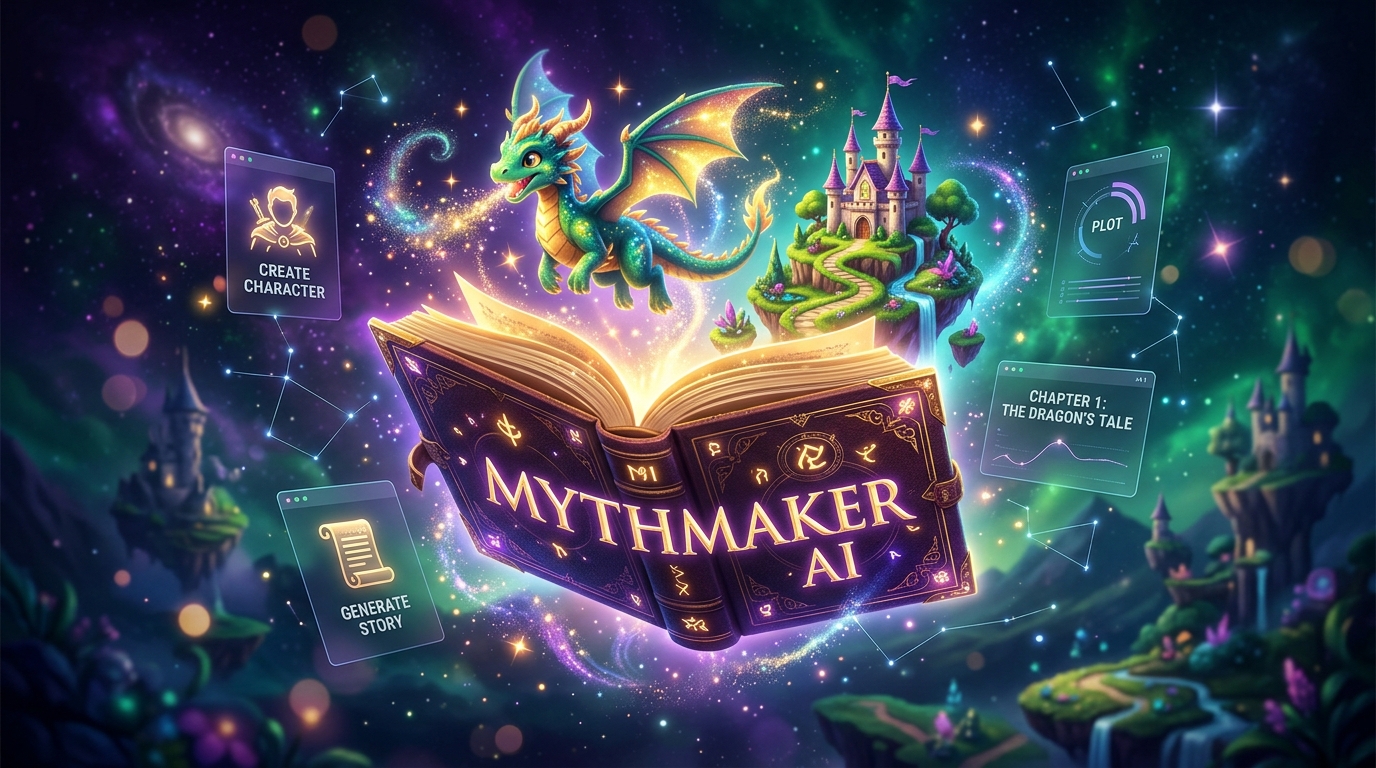 MythMaker AI Showcase Visual - Age Tiered Wholesome Moral Bedtime Stories