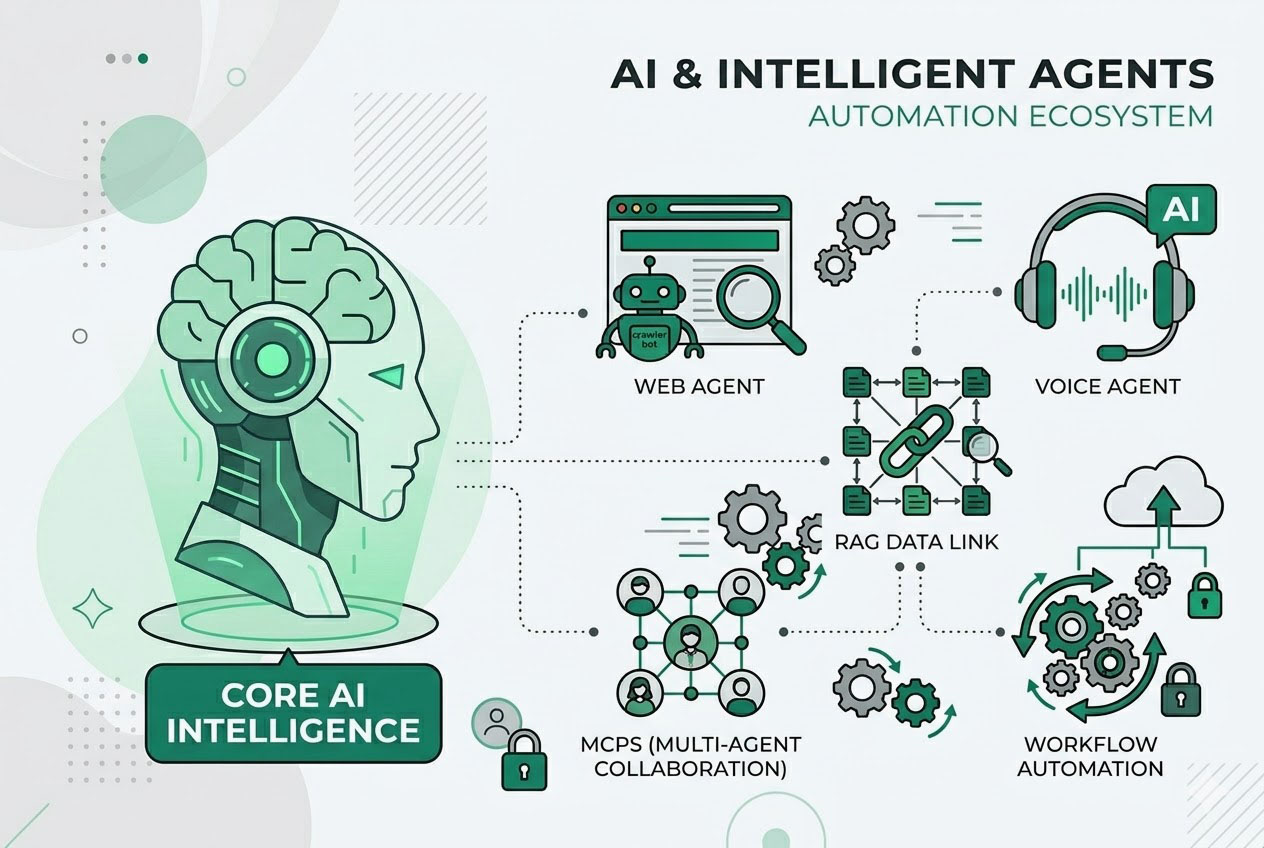 Custom AI automation services, workflow LLMs, and intelligent agents